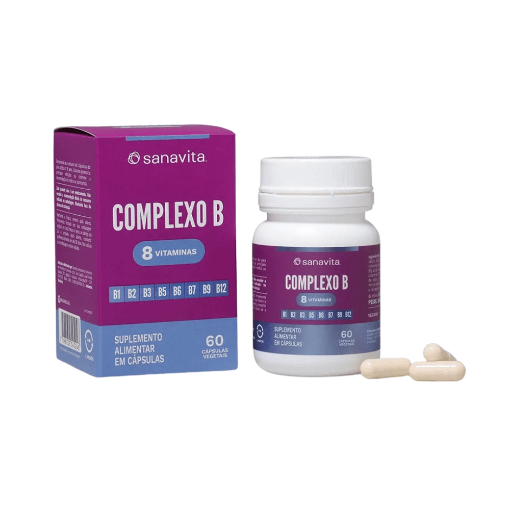 Complexo B, 60 Cápsulas Vegetais - Sanavita