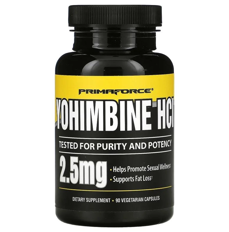 Yohimbine, 2,5 mg, 90 Cápsulas, Primaforce
