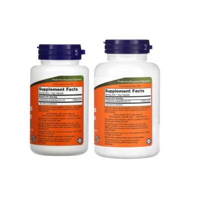 Probiótico Acidophilus 2 Bilhões de UFCs, Equilíbrio da Microbiota Intestinal e Suporte Digestivo, Now 