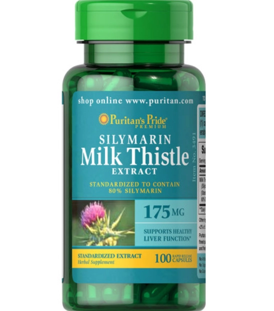 Milk Thistle, 175mg, 100 Cápsulas, Puritan's Pride