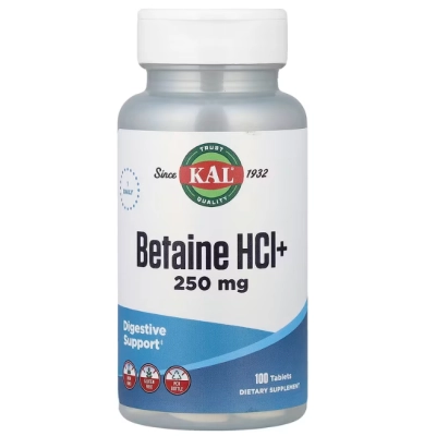 Betaina HCI+ 250mg, 100 Comprimidos, KAL