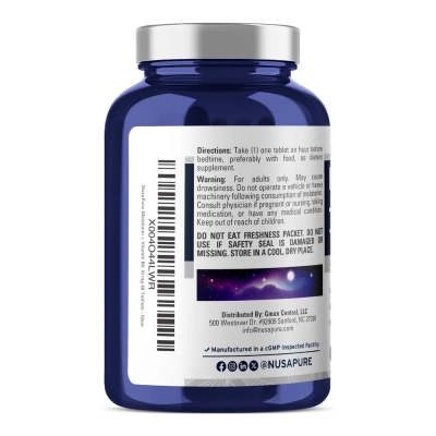 Melatonina com Vitamina B6 10mg, 60 Comprimidos, NusaPure