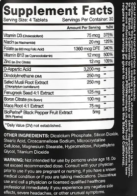 Prime-T, Reforço de Testosterona, 120 Comprimidos, RSP Nutrition