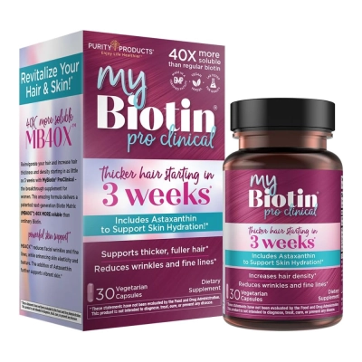 MyBiotin ProClinical MB40X, 10000mcg, 30 Cápsulas, Purity Products MyBiotin ProClinical MB40X, 10000mcg, 30 Cápsulas, Purity Products