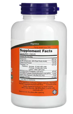Super Enzymes, Digestão Saudável, 180 Cápsulas, Now