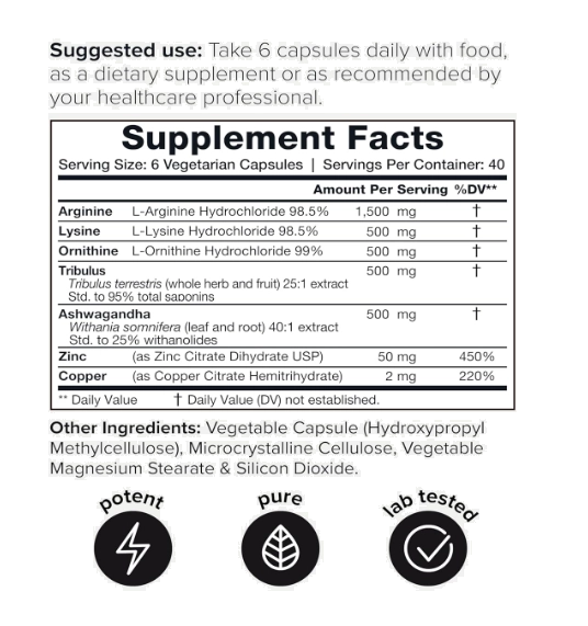 HGH 3550mg,  Suporte ao Crescimento Muscular e níveis de hormônio, 240 Cápsulas, Toniiq