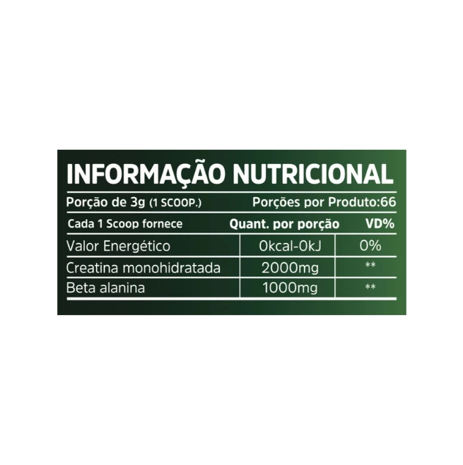 Creatina Hidrolisada e Micronizada + Beta Alanina, 200g, Sunfood