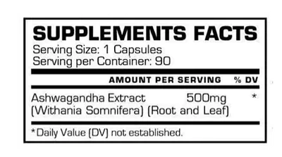 Ashwagandha 500mg, 90 Cápsulas, Bull Pharma