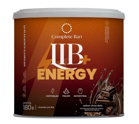 Lib + Energy com Tirosina Arginina CQ10, 180g Sabor Chocolate, Complete Bari 
