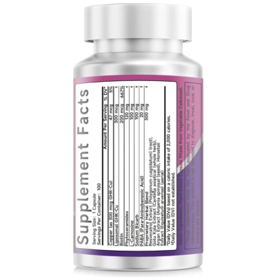 Peptídeo de Cobre GHK-Cu 300mcg, Skin & Hair, 100 Cápsulas, Ewecxine