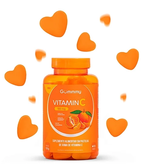 Vitamin C 100mg, 30 Gomas Sabor Tangerina, Gummy Original