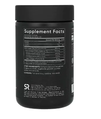 Ômega-3, Óleo de Peixe, 1055mg, Potência Tripla, 120 Cápsulas, Sports Research