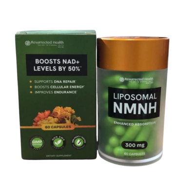 Liposomal NMNH, Máxima Biodisponibilidade, 300mg, 60 Cápsulas, Resurrected Health