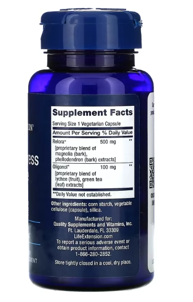 Equilíbrio de Cortisol-Estresse, 30 Cápsulas, Life Extension