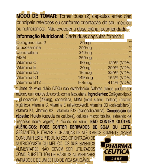 Glucosamina + Condroitina, 1000mg, 60 Cápsulas, Dr. Botânico