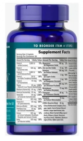 Multivitamínico Ultra Feminino 50+ Plus, 60 Cápsulas, Puritans Pride