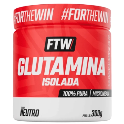 Glutamina Micronizada Isolada 100% Pura, Sabor Neutro, Opções, FTW