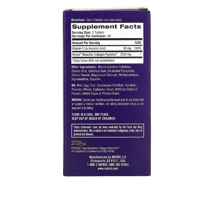Collagen Skin Renewal, 120 Comprimidos, Natrol
