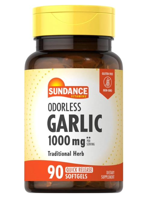 Odorless Garlic 1000mg, 90 unidades, Sundance