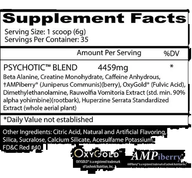 Psychotic Red, Sabor Grape, 219g, Insane Labz