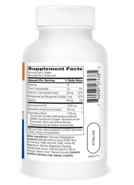Glucosamina e Condroitina Complex com MSM, 120 Comprimidos, 21st Century