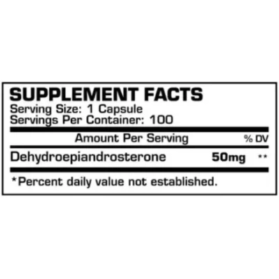 DHEA, Suporte Hormonal E Envelhecimento Saudável, 50mg, 100 Cápsulas, Dragon elite