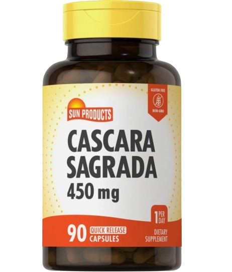 Cascara Sagrada 450mg, 90 Capsulas, Sundance