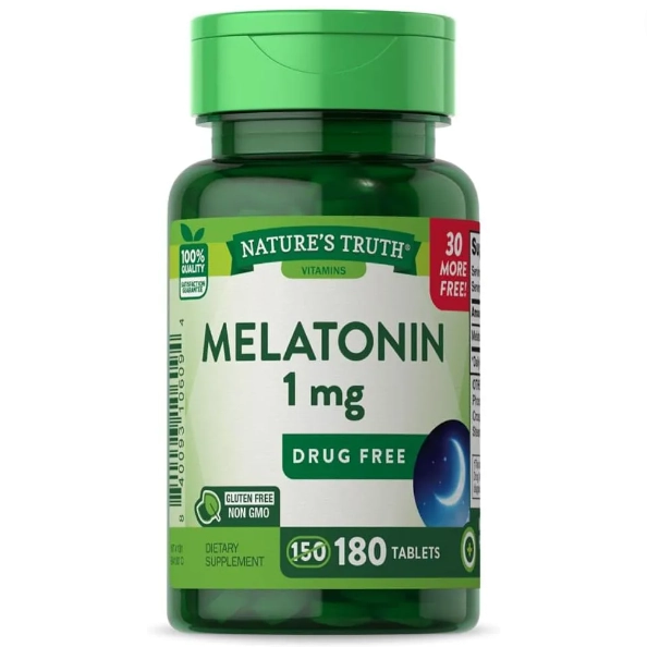 Melatonina 1mg, 180 comprimidos, Nature's Truth