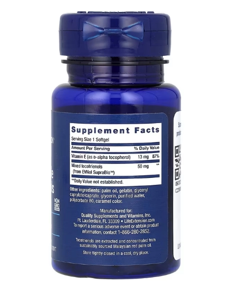 Tocotrienóis Superabsorvíveis, 60 Cápsulas, Life Extension