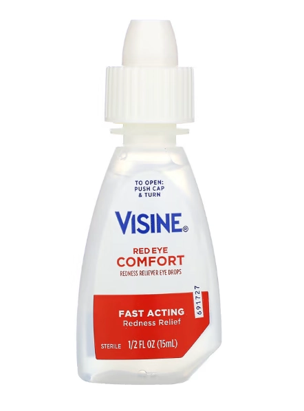 Red Eye Comfort, colírio para alívio da vermelhidão, 15ml, Visine
