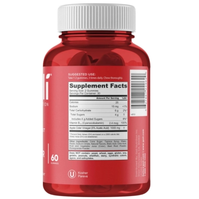  Apple Cider Vinegar, Vinagre de Maçã, 60 Gomas Sabor Maça, Golí Nutrition