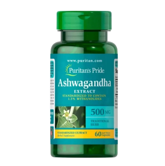 Ashwagandha, 500mg, 60 Capsulas, Puritan's Pride