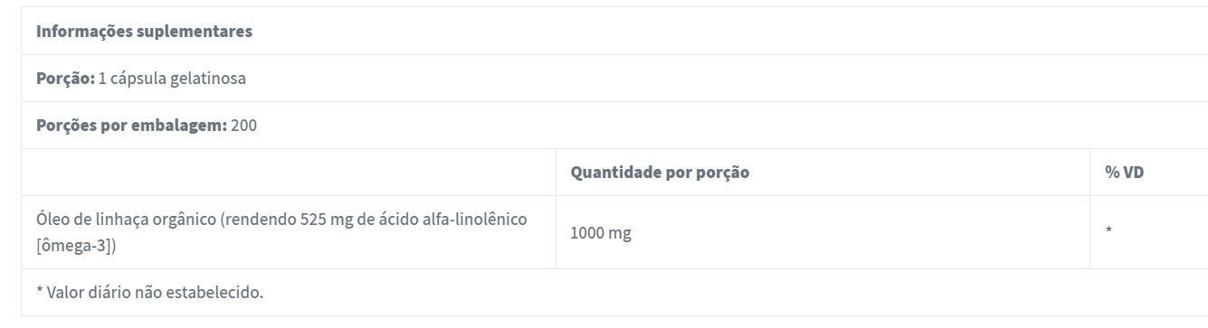 Flaxseed Oil, Óleo de Linhaça Orgânico 1000mg, 200 Cápsula, Jarrow Formulas
