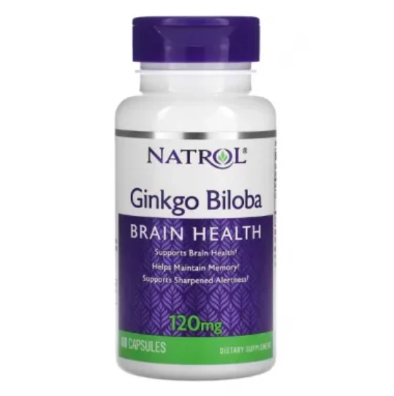 Ginkgo Biloba, 120mg, 60 Cápsulas, Natrol