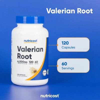 Valerian Root Extract (Extrato de Raiz de Valeriana) , 1500mg, 240 Cápsulas, Nutricost
