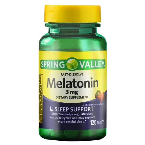 Melatonina 3mg, 120 Comprimidos Sublingual, Spring Valley