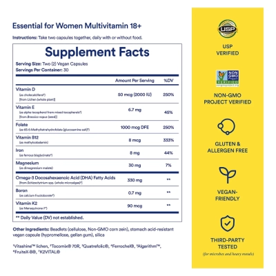 Essential For Women Multivitamin 18+, 60 Cápsulas, Ritual