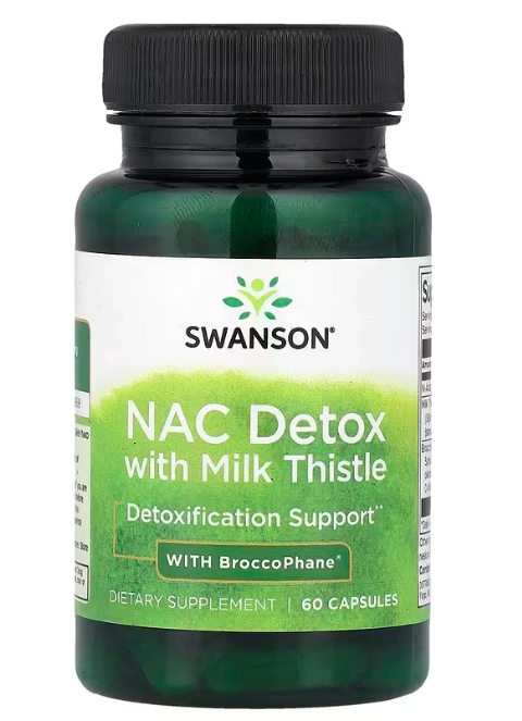 NAC Detox com Cardo Mariano e BroccoPhane, 60 Cápsulas, Swanson