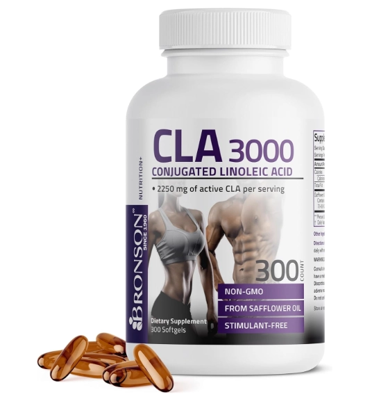 CLA 3000, Ácido Linoleico, 3000mg, 300 Comprimidos, Bronson