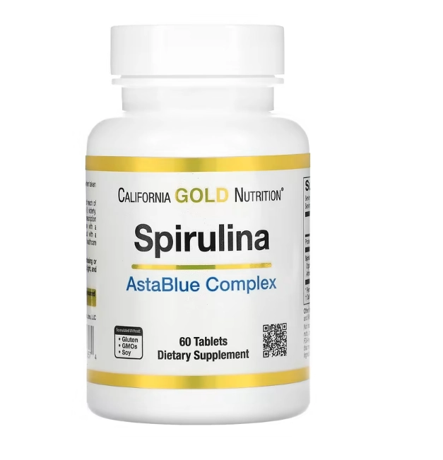 Complexo Spirulina AstaBlue, 60 Tablets, California Gold