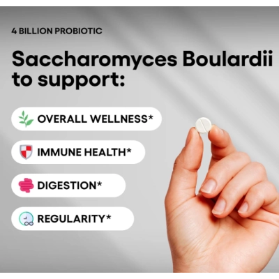 Probiótico Saccharomyces Boulardii, 4 bilhões de UFC, 240 Comprimidos, Natural Foundation Supplements