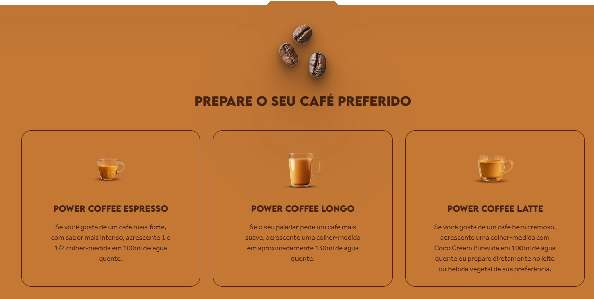 Power Coffee, Sabor Chocolate, 180g, PuraVida