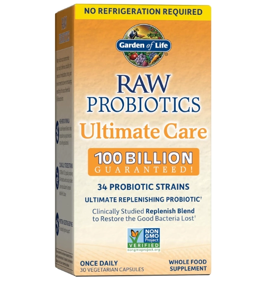 Raw Probióticos, 100 bilhões de UFC, 30 Cápsulas, Garden of Life