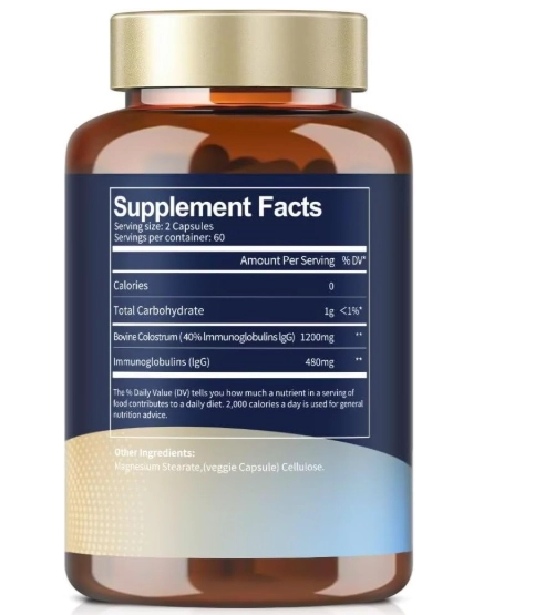 Bovine Colostrum, Colostro Bovino para Saúde Intestinal, 120 Cápsulas, Totaria Health