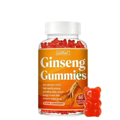 Ginseng Gummies (Ginseng Vermelho Coreano), 1500mg, 60 Gomas, LeafRoot Ginseng Gummies (Ginseng Vermelho Coreano), 1500mg, 60 Gomas, LeafRoot