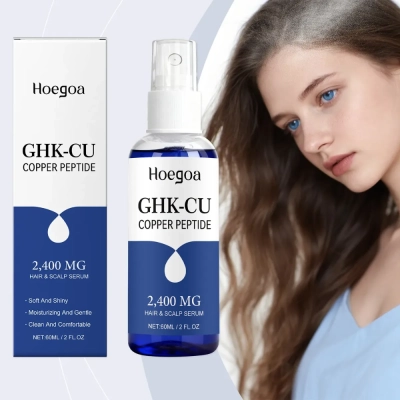 GHK-Cu Copper Peptide Hair Serum, 2400mg, 60ml, HOEGOA