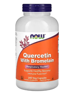 Quercetina com Bromelaína, 240 Cápsulas, Now