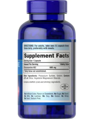 Glucosamina HCl, 680mg,  240 Cápsulas, Puritan's Pride