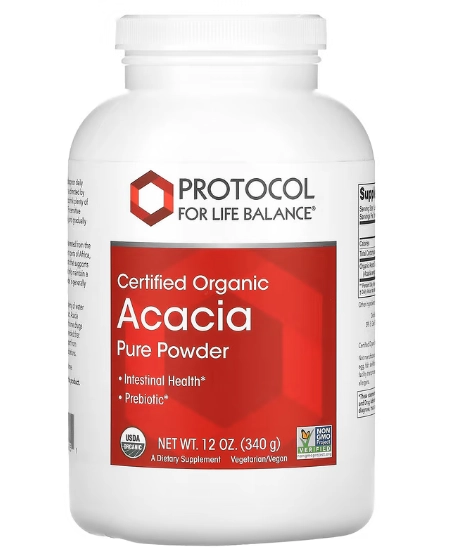 Pó Puro de Acácia Orgânica, 340g, Protocol for Life Balance