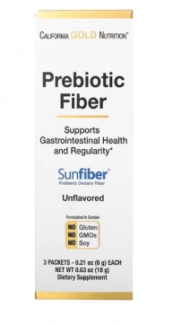 Fibra Prebiótica, 3 Pacotes, 6g Cada, California Gold Nutrition